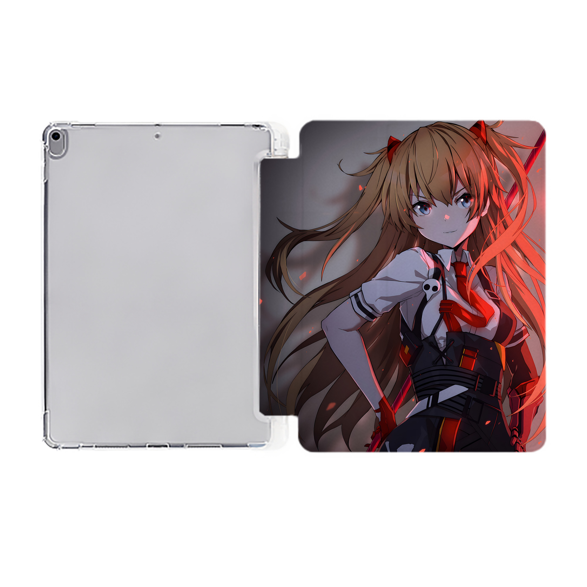 （画像用） EVA 新世紀エヴァンゲリオン IPad ケース ペン収納付き 三つ折りスタンド PUレザー×シリコン 対応機種9.5/10.5/10.9インチ